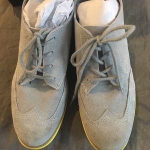 Cole Haan suede gray dress shoes size boy 6